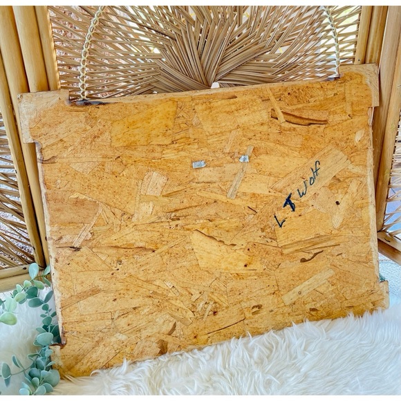 Vintage Wooden Lacquered Wolf Wolves Print Wall Hanging Larry Fanning - Picture 4 of 4